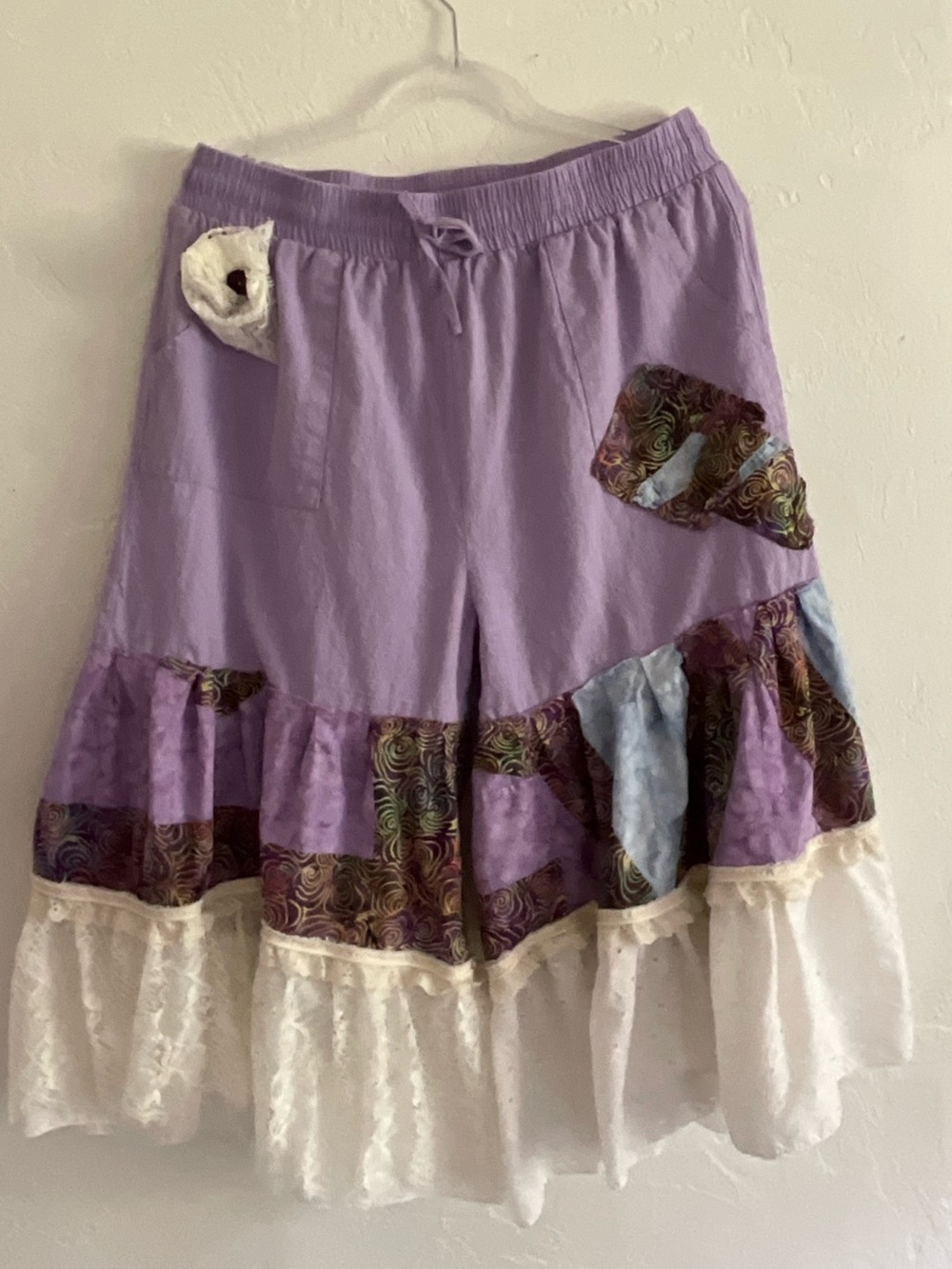 Hand Crafted Bloomers Handmade Purple Cotton Cottagecore Ruffles Size xl
